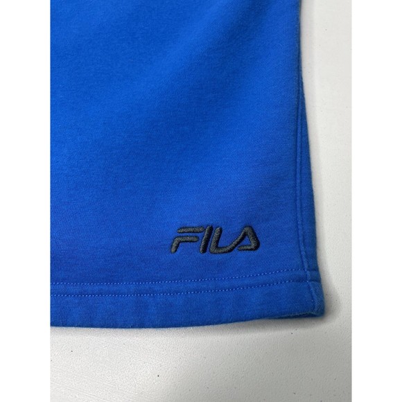 FILA Men's XXL 2XL Blue Drawstring Sweat Shorts Pockets Logo Comfort Sports EUC - Picture 2 of 16